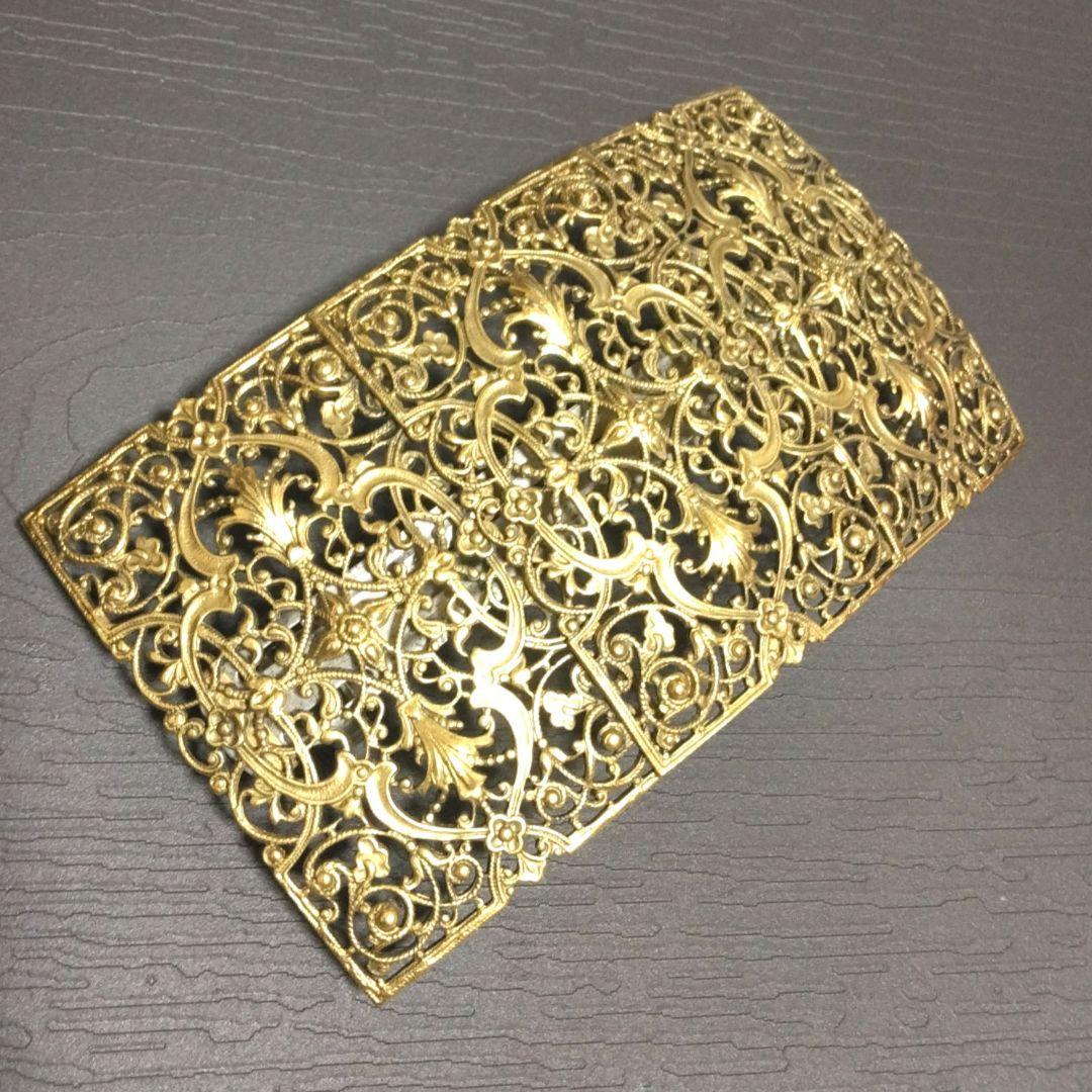 イマックレースメタルバレッタ バレッタ レースメタル グレープ ブロンズ/ブラック/シルバー