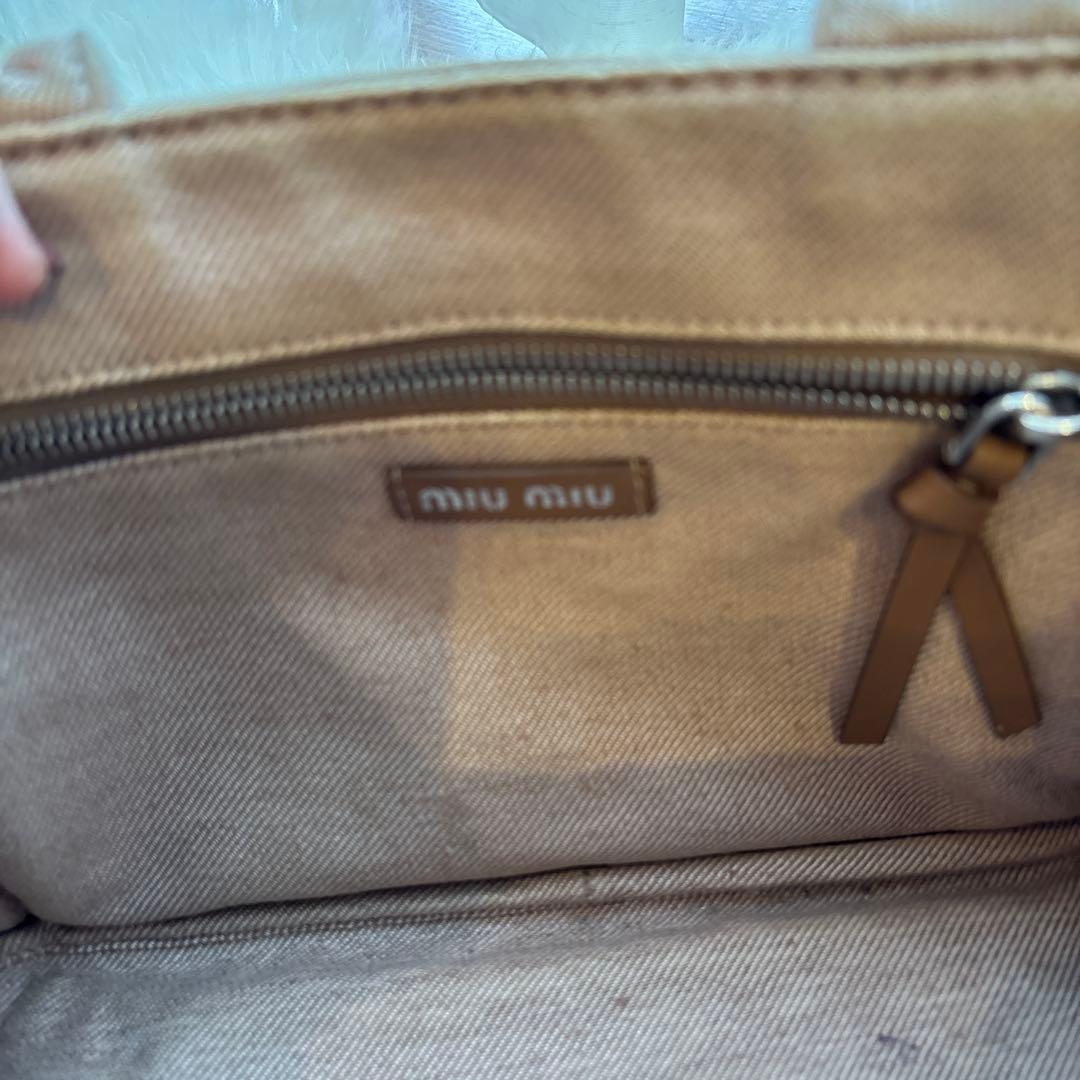 わんわん様専用 miumiu ジャガードロゴデニムトート カナパ - メルカリ