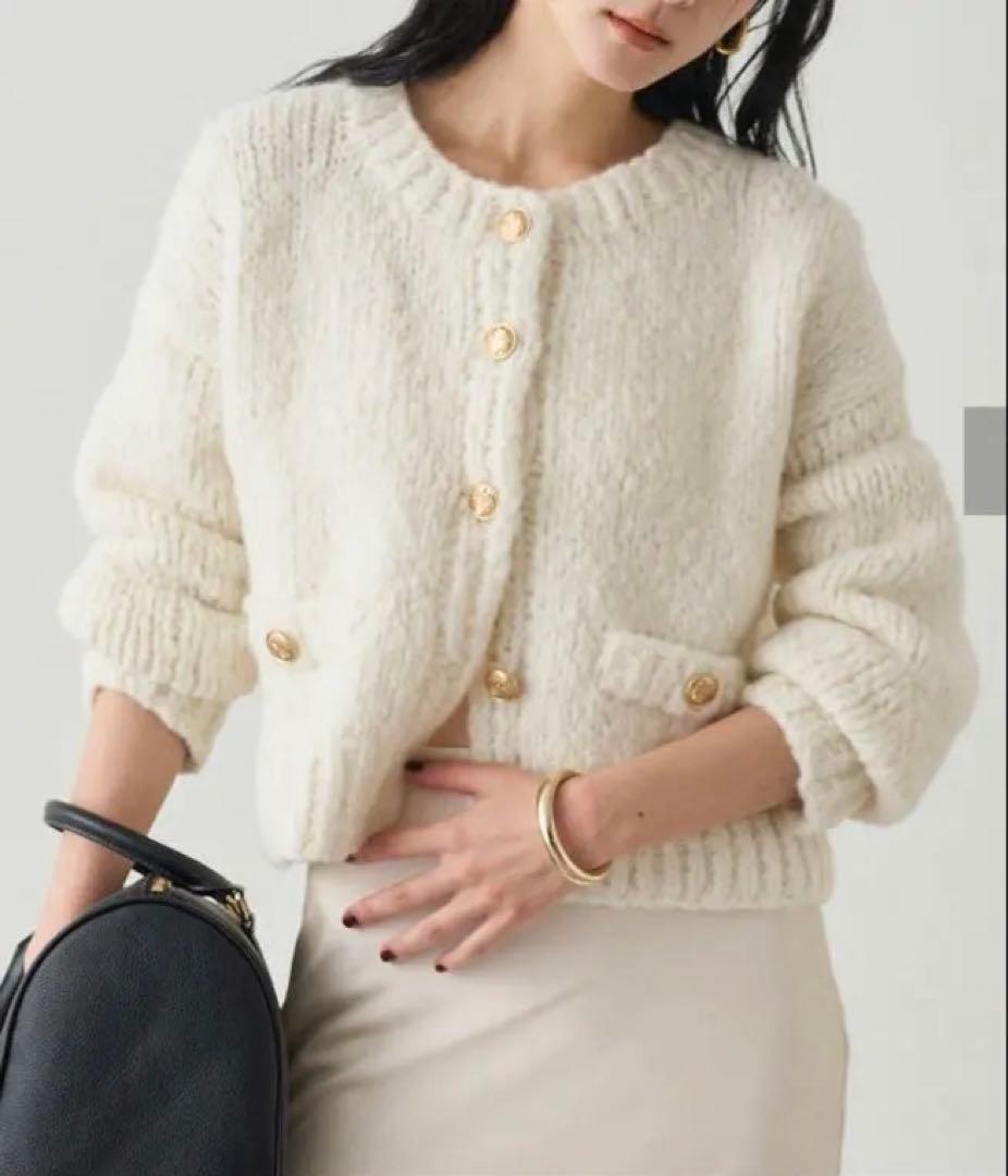 LOUNGEDRESS【20周年限定】イタリアヤーン手編みニットカーデ 20周年限定】イタリアヤーン手編みニットカーデ | LOUNGEDRESS