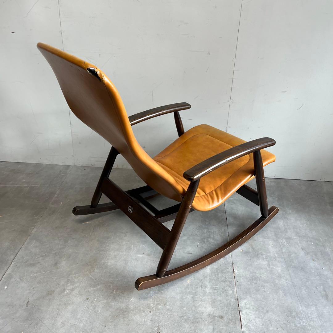 ヴィンテージ 松田家具 ロッキングチェア レアカラー 希少色 ミッド