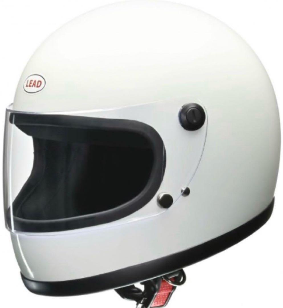 LEAD リード工業 RX-300R ホワイト ビンテージフルフェイス 族ヘル リード工業 LEAD RX-300R フルフェイスヘルメット ホワイト XL(61-62cm