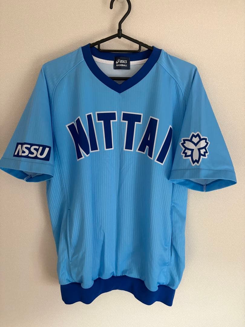 日体大　野球部　チャージトップ　ASICS ASICS（アシックス） （メンズ、レディース）TEAM JAPAN応援長袖シャツ