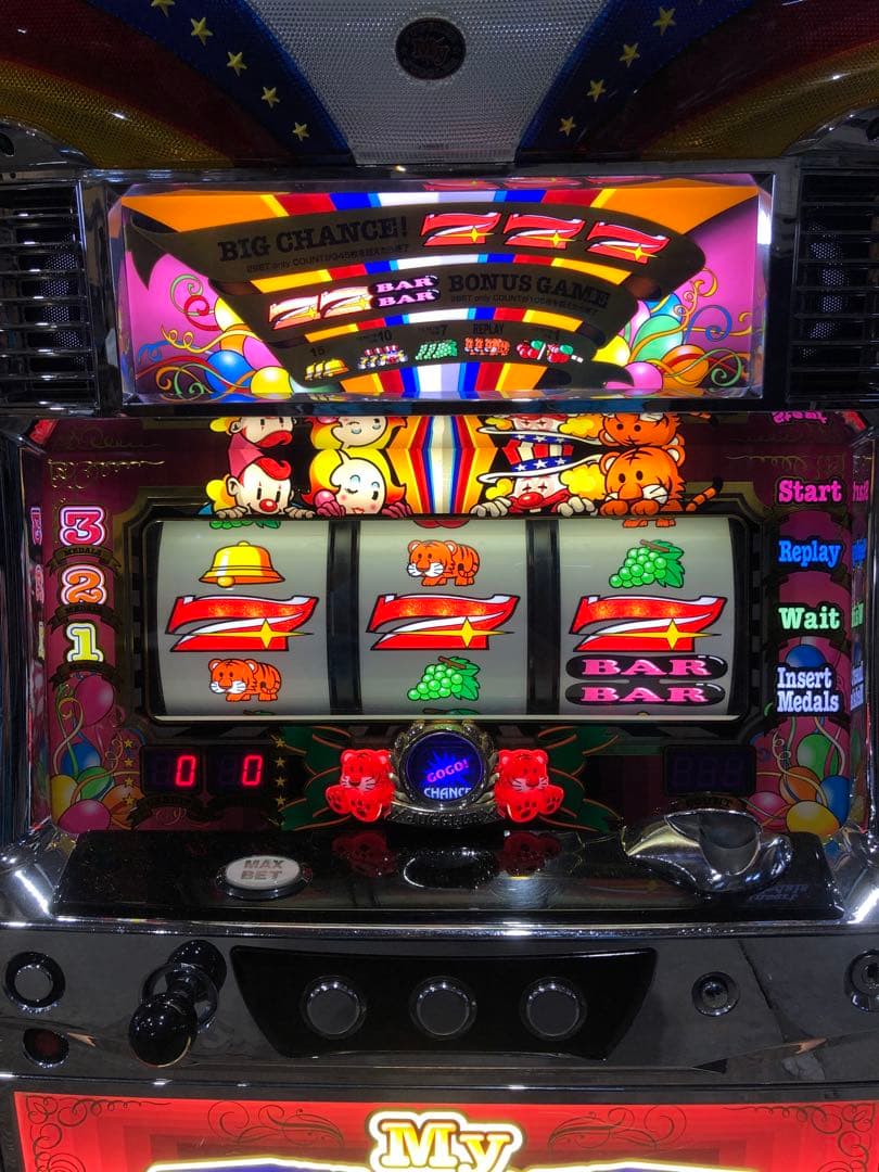 パチスロ実機 マイジャグラー3 実機 Yahoo!オークション - パチスロ マイジャグラー3 実機 コイン不要機付