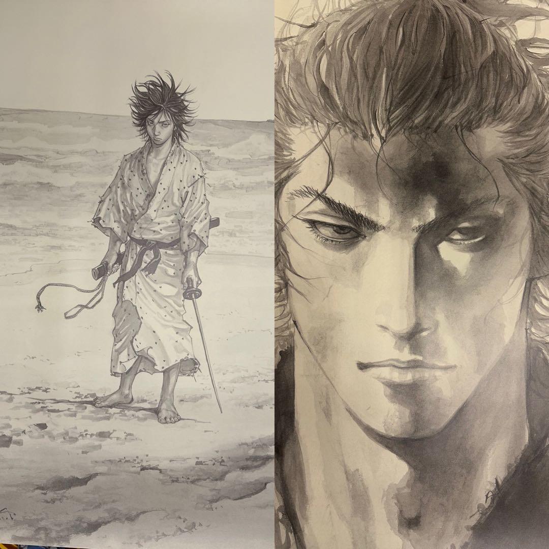 バガボンド 井上雄彦 最後のマンガ展 B1ポスター　2枚セット Amazon.co.jp: レア 品 井上雄彦 最後のマンガ展 バガボンド 大阪限定