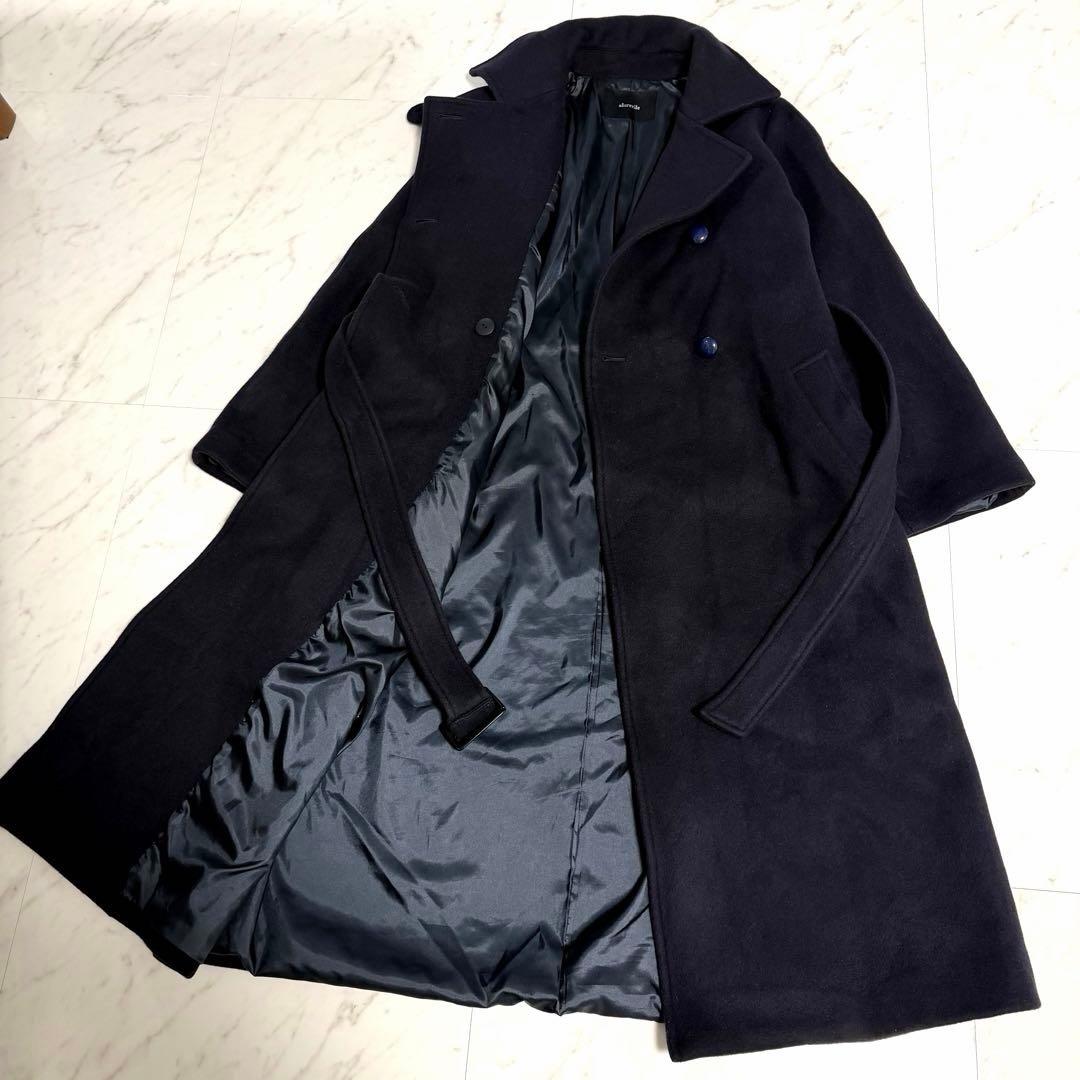 【美品】完売品✨️アルアバイル スプリット ラグラン ロング コート 濃紺 スプリットラグランロングコート | allureville (Women)/アルアバイル