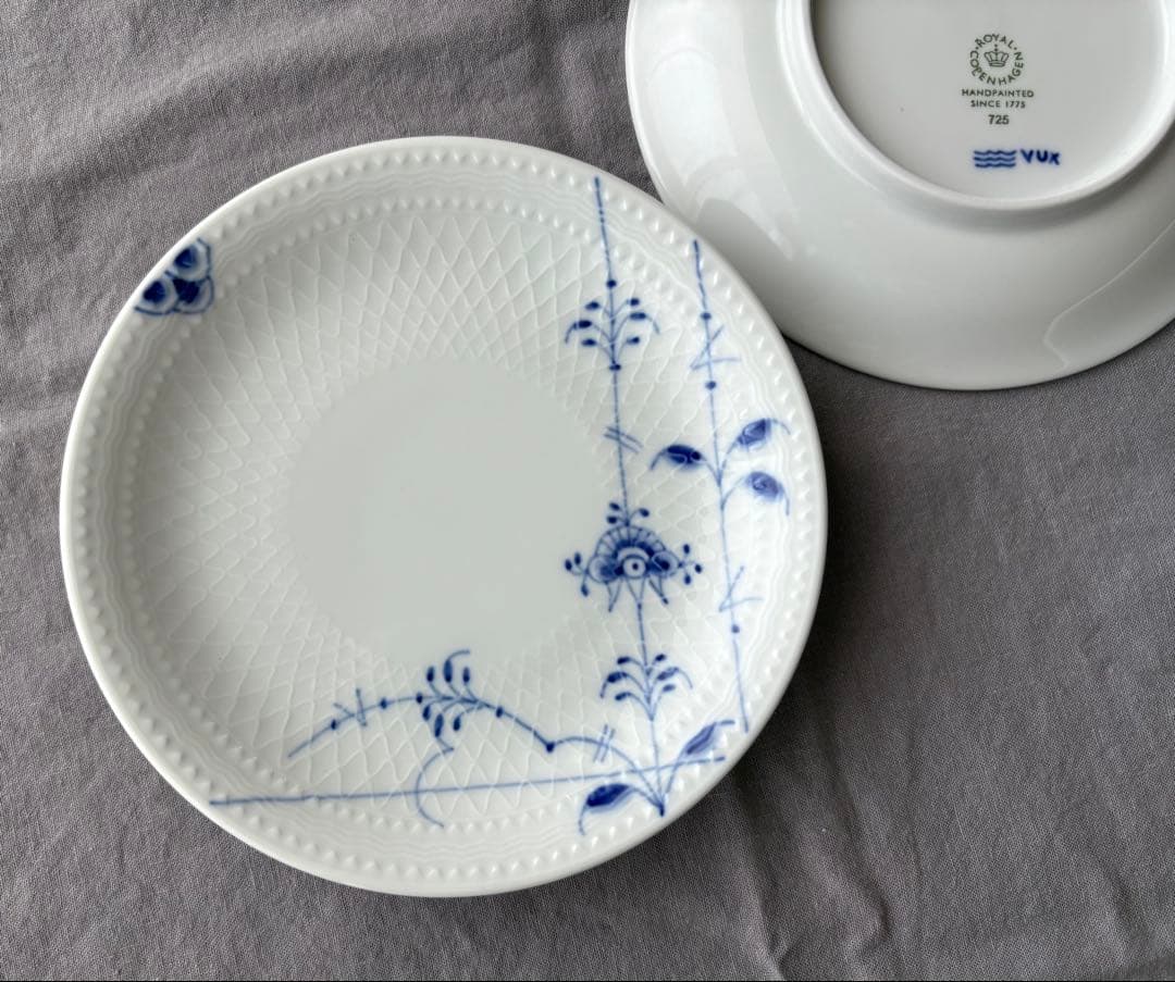 本日だけお値下げ❣️ロイヤルコペンハーゲン　ブルーパルメッテ　3枚　アウトレット 本日だけお値下げ❣️ロイヤルコペンハーゲン ブルーパルメッテ 3枚