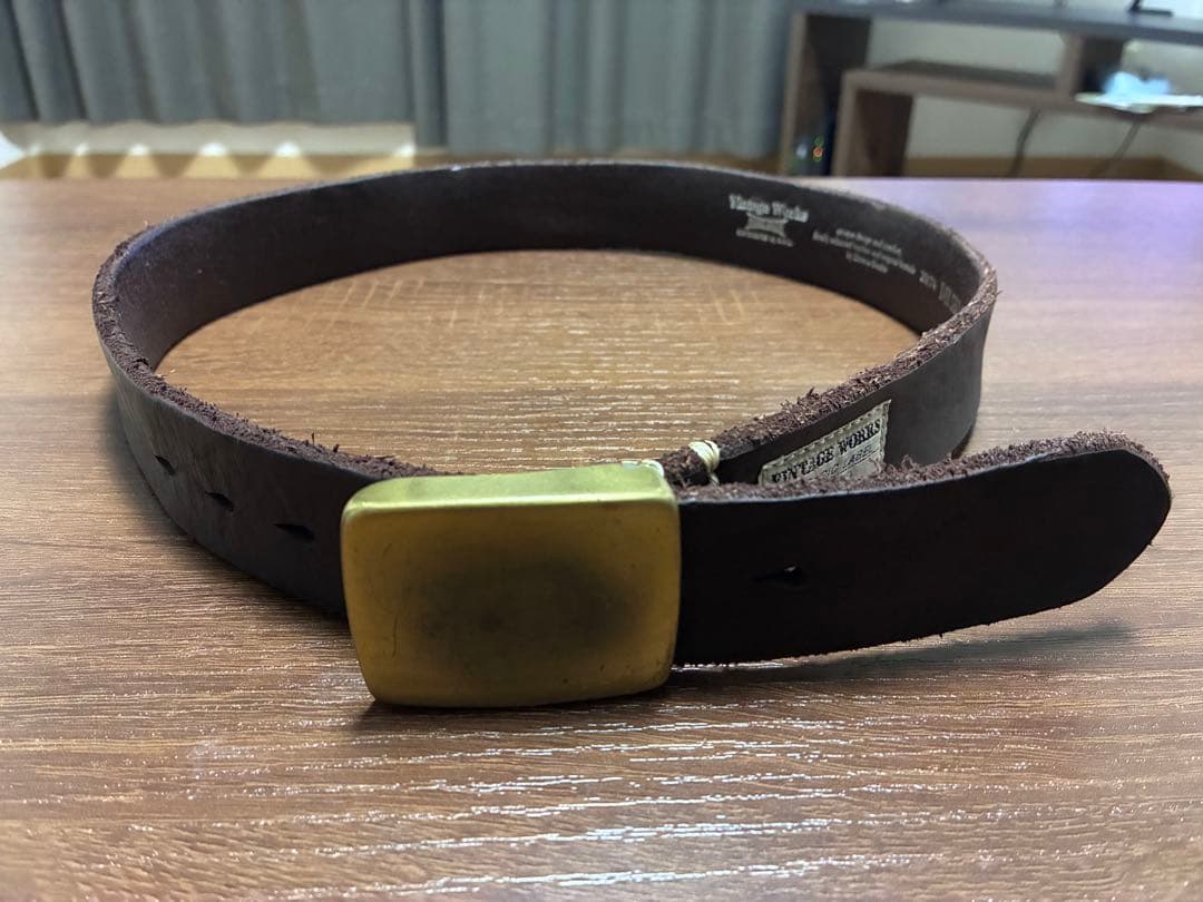 Vintage Works ブラウンレザーベルト DH5524 29/74 VINTAGE WORKS / ビンテージワークス DH5524 BRONZE レザーベルト 送料