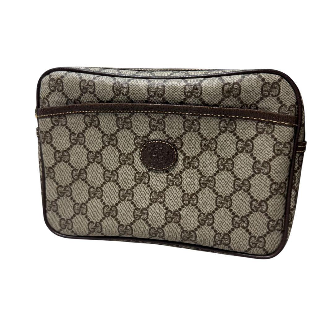 美品　オールドグッチ　GUCCI クラッチバッグ　PVCレザー　GGスプリーム GUCCI（グッチ） バッグ レディース 斜め掛けショルダーバッグ