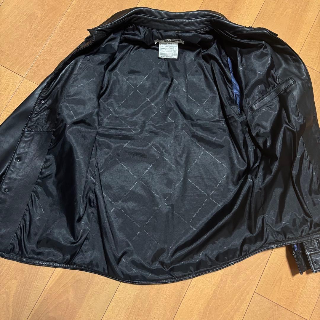 本革/KATHARINE HAMNETT ブラックレザージャケット M - メルカリ