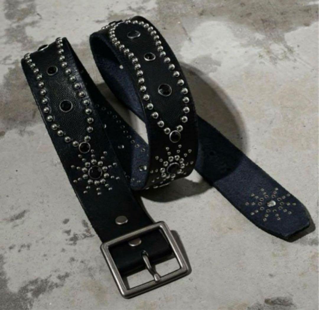 スタッツベルト ブラックA’gem/エージェム HTC似 フラワースタッツ A'GEM/9 × .kom 『A'gem/エージェム』 フラワースタッズベルト A'gem