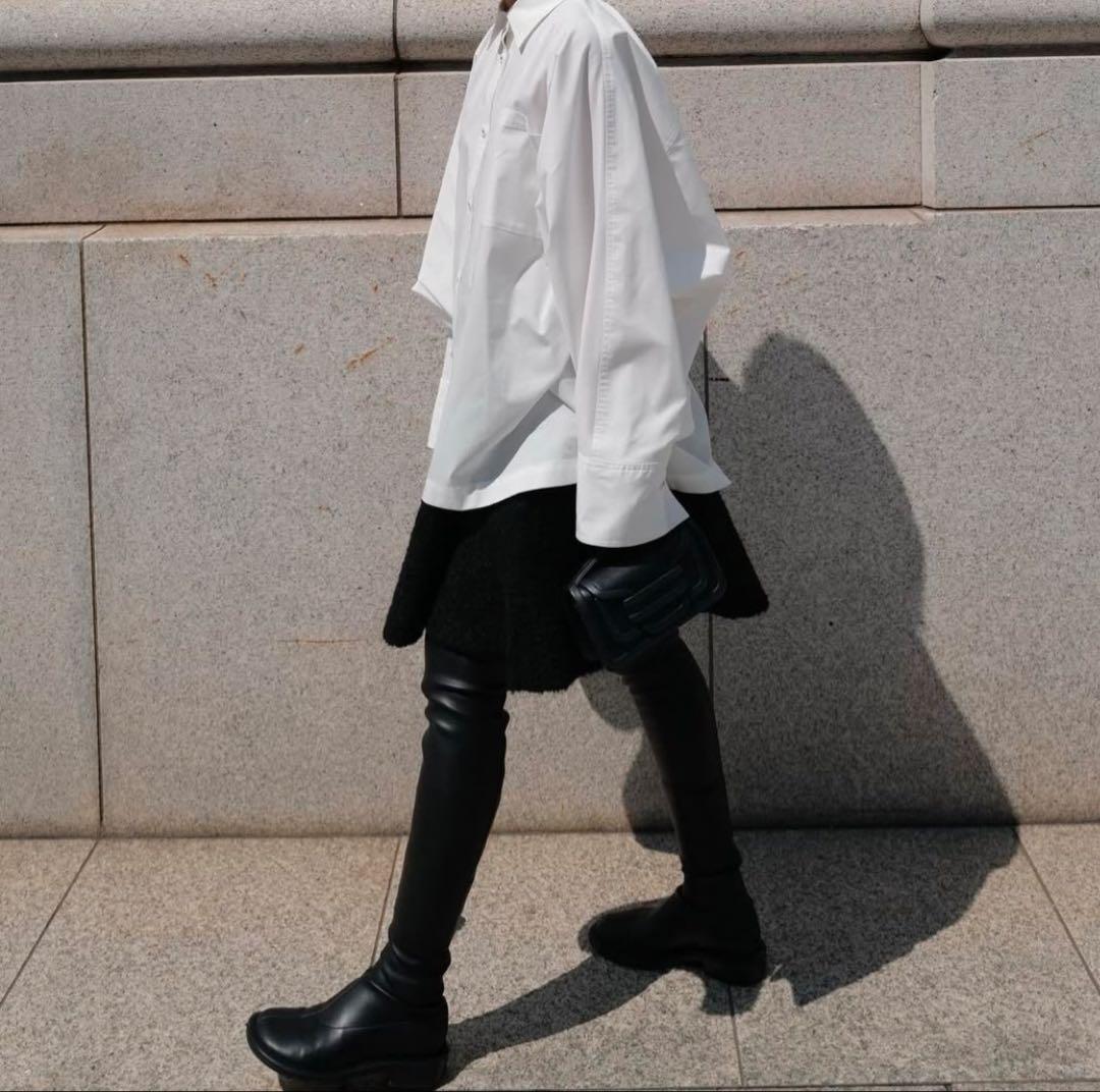 machatt マチャット ブークレニットスカート マチャット machatt ブークレ ニットスカート ブラック - メルカリ