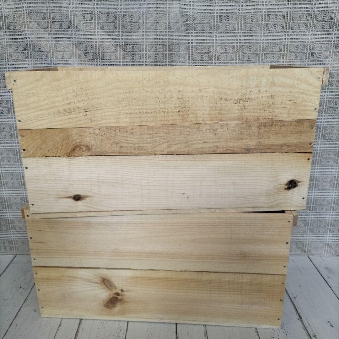 《持ち手有りんご箱》4箱セット★本棚 ボックス 棚 北欧 収納 インテリア 木箱