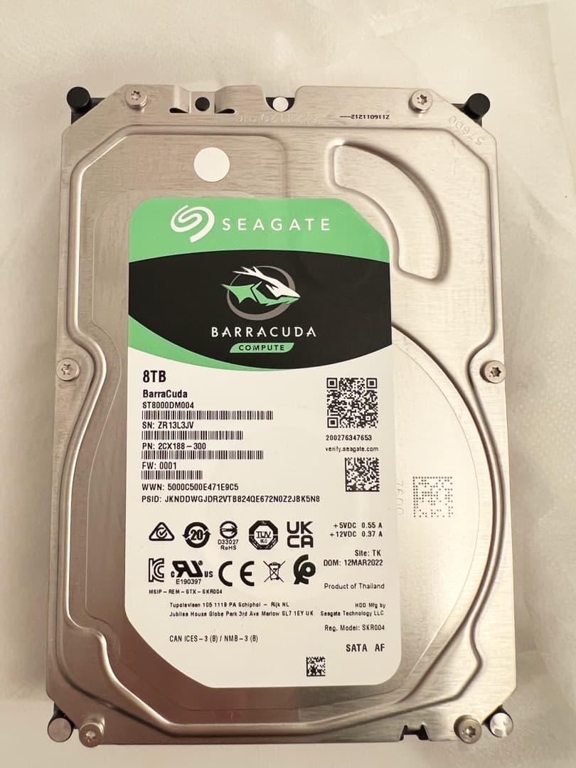 使用11回★SEAGATE ST8000DM004 [8TB HDD]正常152 8台 HDD 8TB Seagate ST8000DM004｜Yahoo!フリマ（旧PayPayフリマ）