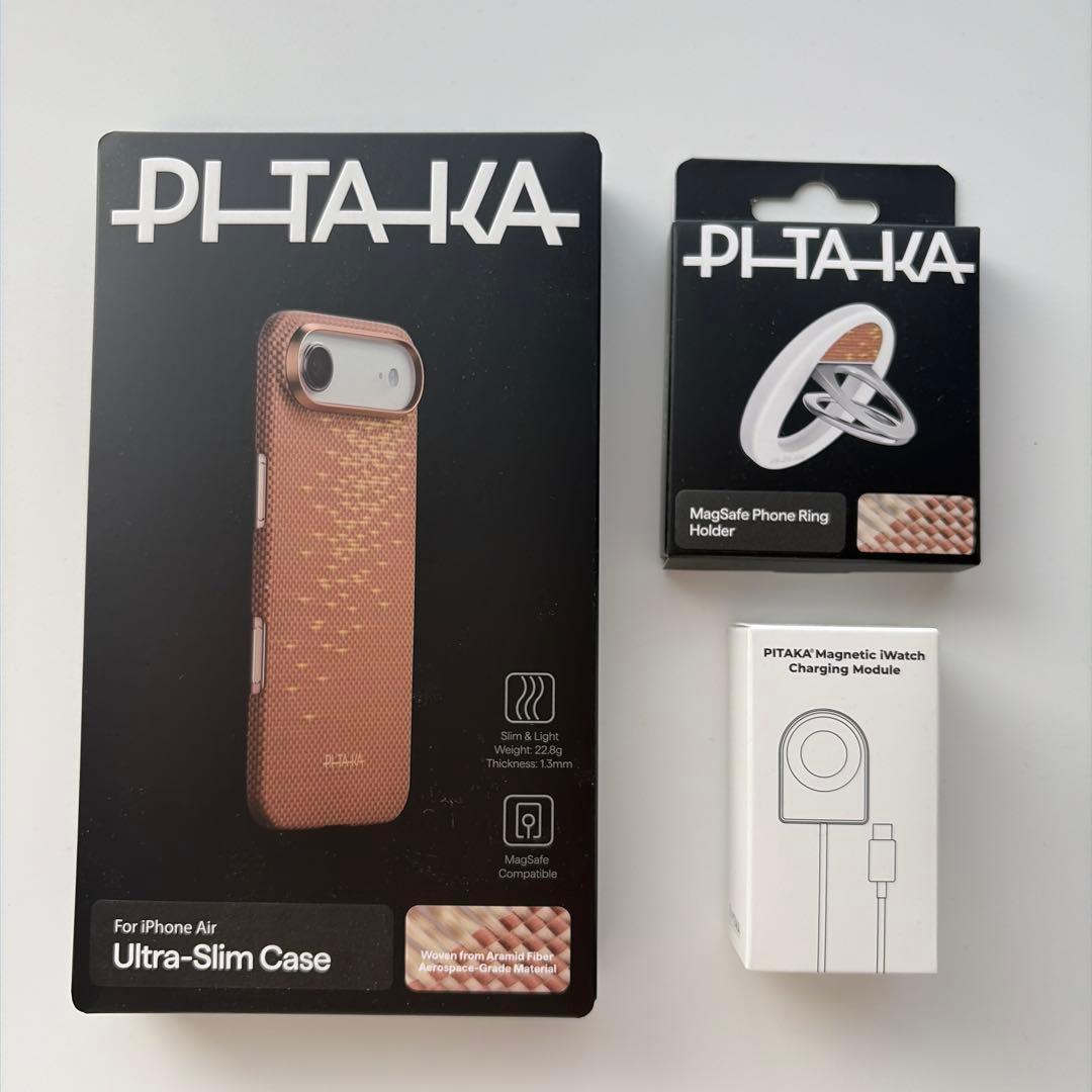 iPhoneアクセサリー PITAKA - Ultra Slim Case + MagEZ Grip Pitaka Ultra-Slim Case & MagEZ Grip 3 Ring Holder for iPhone 16