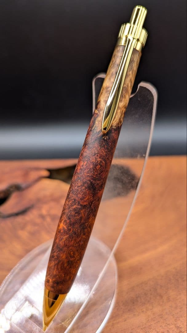 625超極上　本花梨　紅白　瘤杢　木軸シャーペン　ボールペン f0e99bfb9fb5cc5b391ed557cba7cb