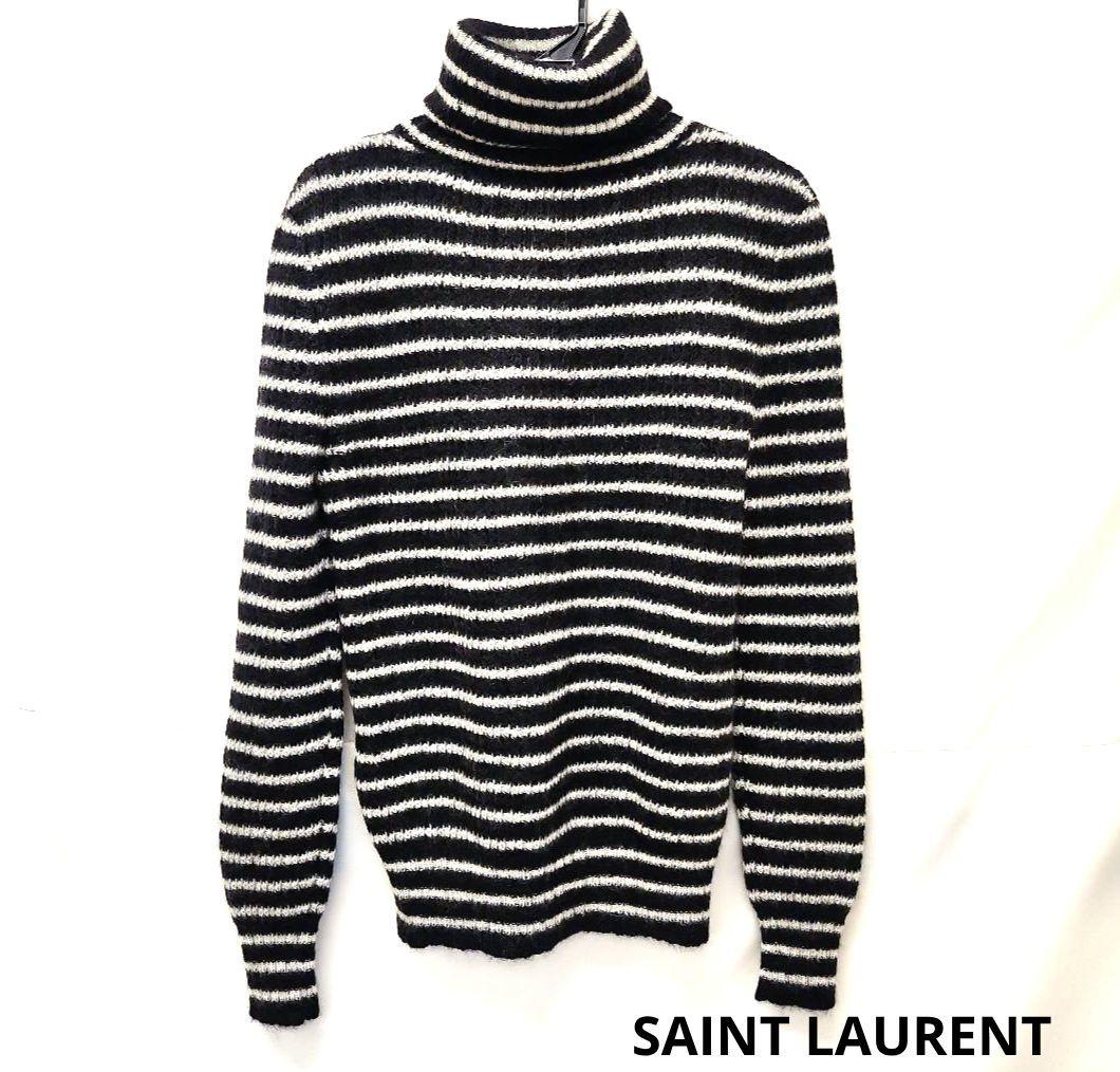 SaintLaurent サンローラン　ボーダー　メンズ　タートルネック　ニット 楽天市場】サンローランパリ SAINT LAURENT PARIS メンズ トップス