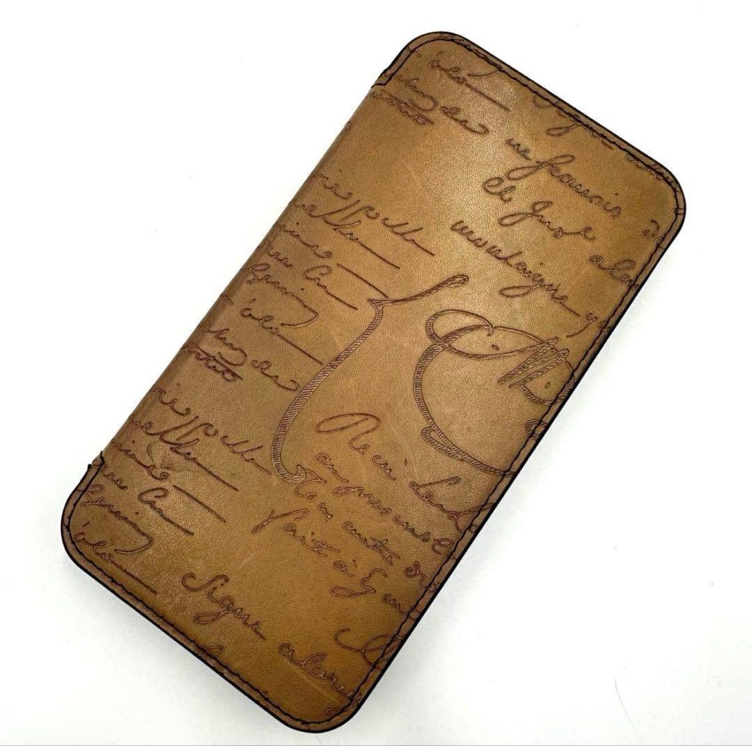 【未使用級】ベルルッティ スマホケース iPhone15pro レザー BERLUTI】スクリットレザー iPhone 15 Pro Maxケース (Berluti/iPhone