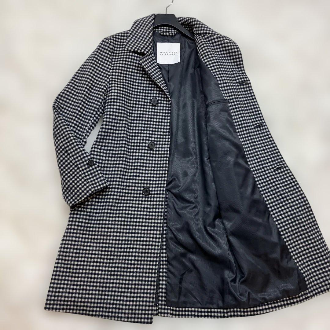 極美品 マッキントッシュフィロソフィー ステンカラーコート スーパー120 M マッキントッシュフィロソフィー ステンカラーコート スーパー120's 36