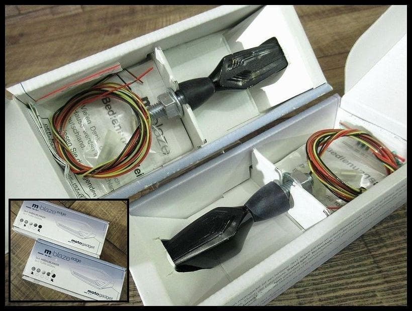 未使用保管 モトガジェット mo-Blaze Edge ウィンカー 左右 2個 motogadget Webshop mo-ブレイズ エッジ