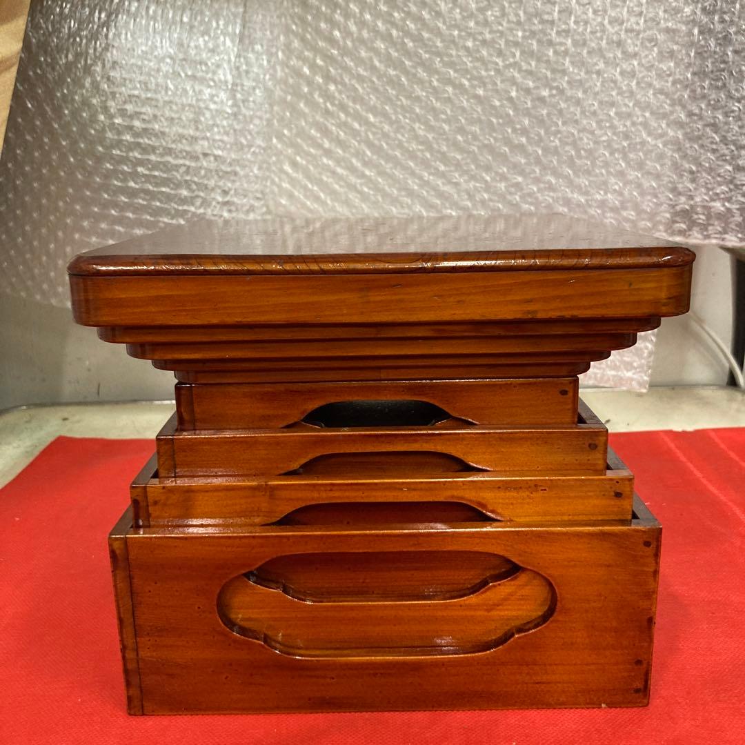 茶道具　煎茶道具　漆器　五段階　重箱　懐石膳　会席膳 中村宗悦 懐石道具 五客揃 茶道具 会席 漆器 セット : 古美術久田