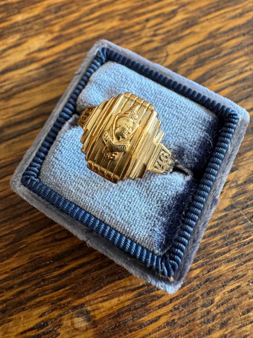 US VINTAGE 10K ハーフジョーンズ　カレッジリング カレッジリング】20号 10K 1962's HERFF JONES ハーフジョーンズ社製