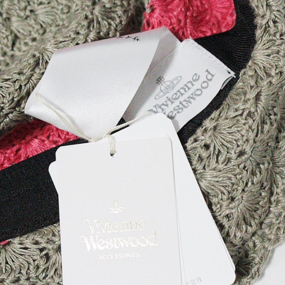 新品 ヴィヴィアンウエストウッド レザーオーブ刻印 リネン バケット