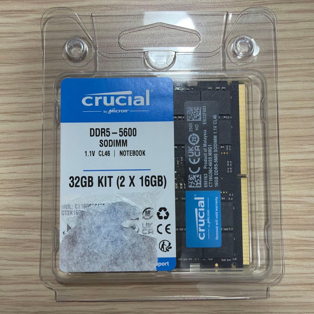 DDR5 PC5-44800 16GB 2組 CT2K16G56C46S5 crucial CP2K16G56C46U5 [DDR5 PC5-44800 16GB 2枚組] 価格比較 - 価格.com