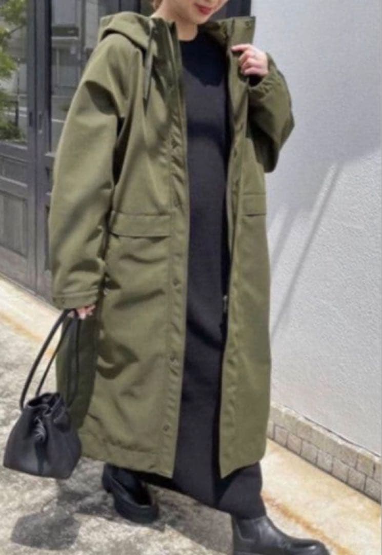 ★美品★spick & span ボンディング フーデッドコート　38 Spick & Span（スピックアンドスパン）の「ボンディングフーデッド