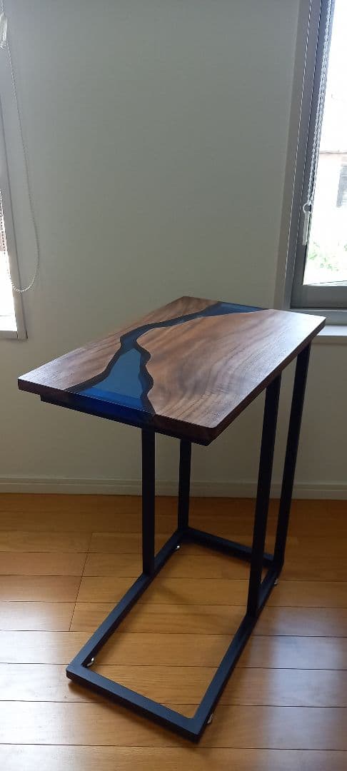 リバーテーブル　レジンテーブル　コーヒーテーブル　コの字　サイドテーブル 楽天市場】レジンテーブル 机 リバーテーブル 川の流れ ウッドリバー