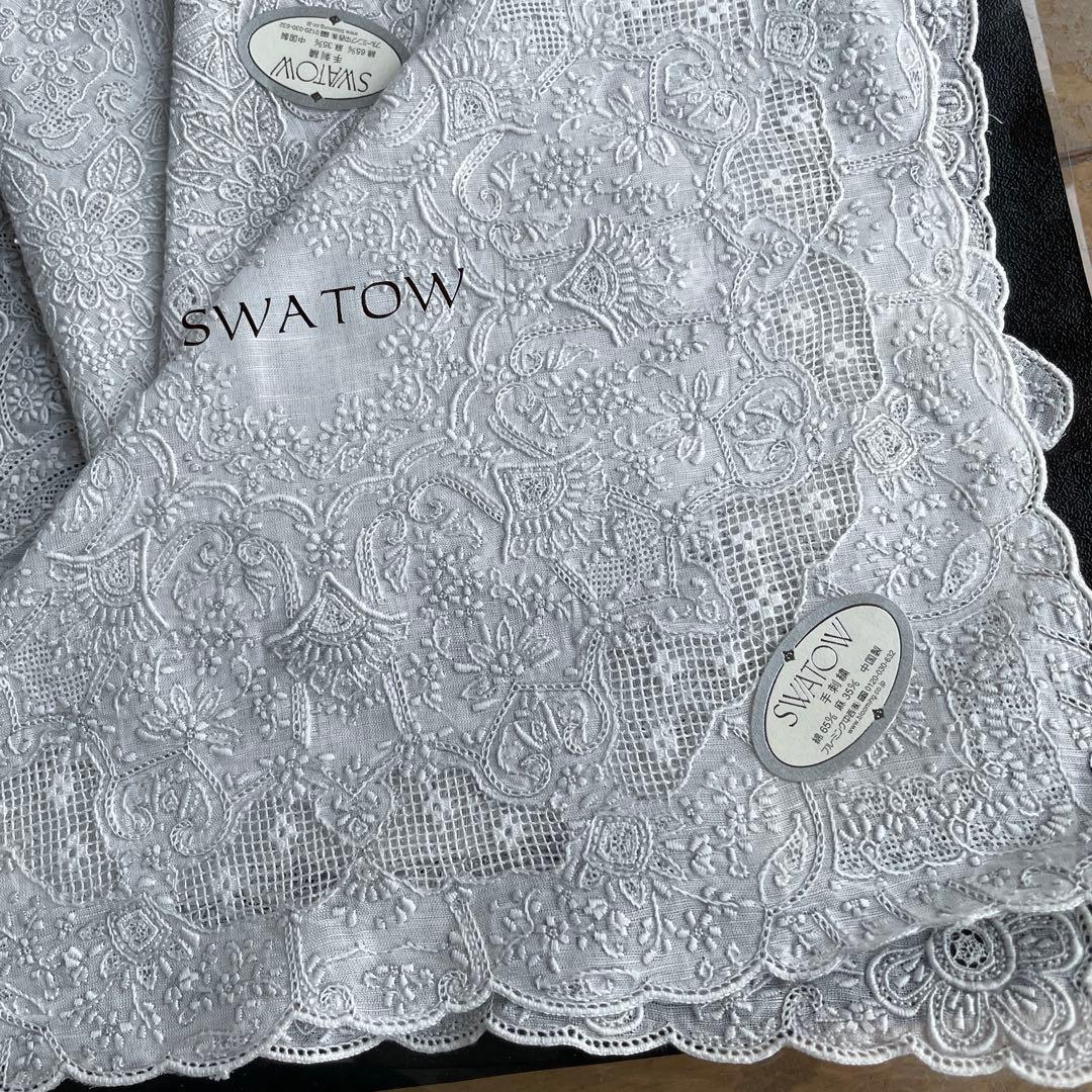 最高級　刺繍ハンカチ　スワトウSWATOW 最高級と言われるハンカチ3枚入り