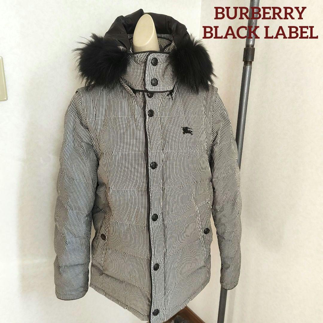 バーバリーブラックレーベル　ダウンジャケット/ベスト　フード着脱可 M BURBERRY BLACK LABEL - バーバリー ブラックレーベル BURBERRY BLACK