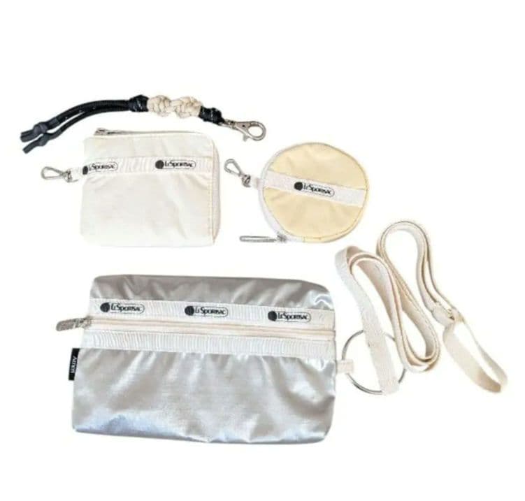 美品✨️完売品LeSportsac×AMERI Multi Pouch シルバー LeSportsac（レスポートサック） 新品同様 Ameri アメリ 別注 マルチ