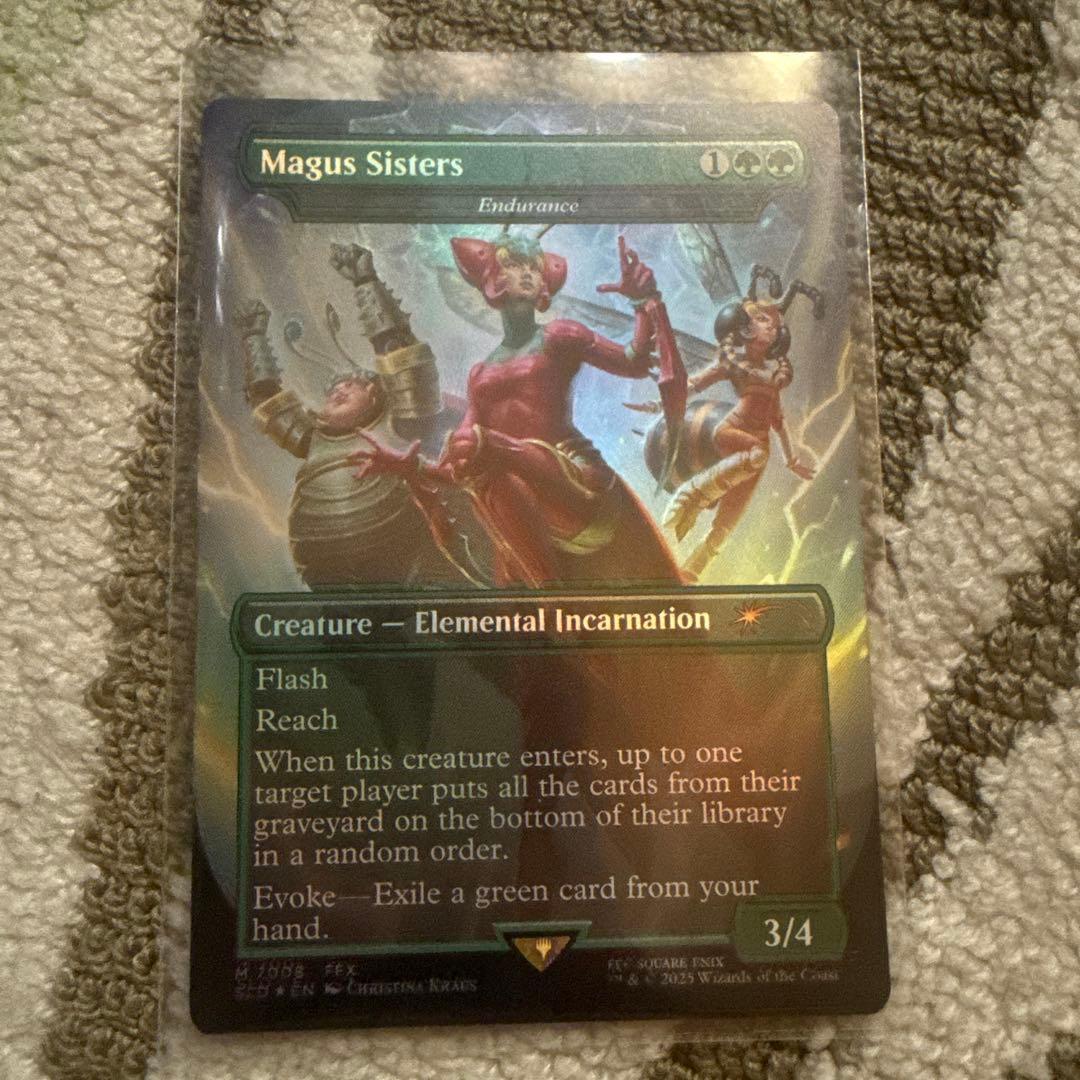 A*s様 MTG【ボーダーレス】メーガス三姉妹/Magus Sisters【Fo FIC)召喚：メーガス三姉妹(0200)(ボーダーレス)(木版画)(F)/SUMMON
