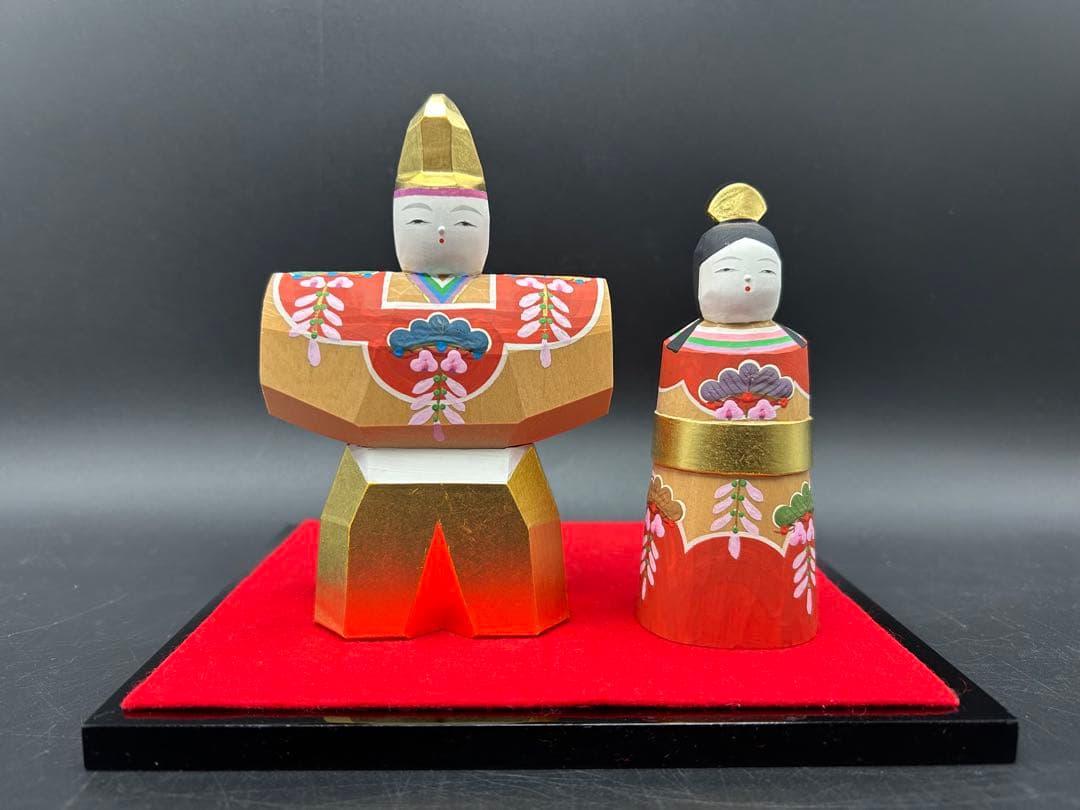 伊予一刀彫　南雲作　美春　雛人形　ひな祭り　台座付き 南雲作 伊予一刀彫 美春 大 4H-I22 | 一刀彫（雛） | 【公式】 人形の