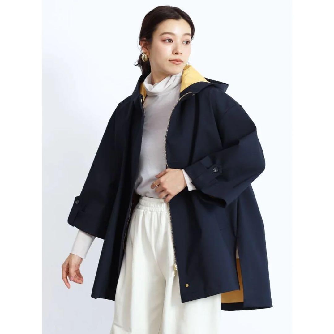 新品タグ付き　5.4万円！グランターブル　バイカラーオーバーコート セール】 ダブルクロスガウンコート （その他アウター）｜＊＊URBAN