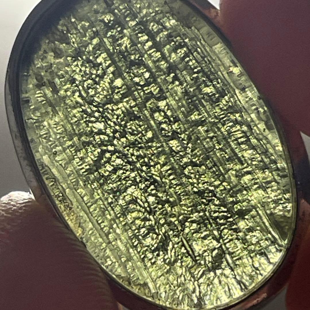 天然モルダバイト　ペンダント　トップ 高品質]天然モルダバイト原石ペンダントトップ（シルバー925） - 埼玉