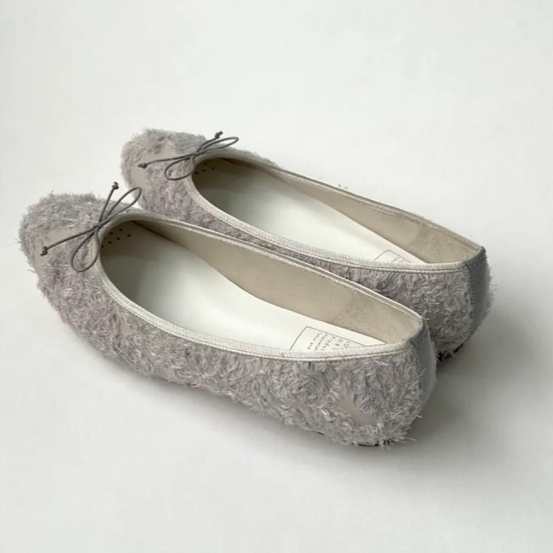 LOTTADESIGN 23.5cm ラウンドバレエ グレー ジャガード ロッタ