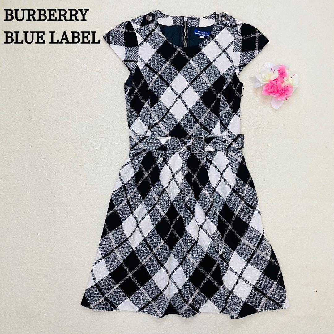 バーバリーブルーレーベル Y2K ノースリーブ ミニワンピース チェック