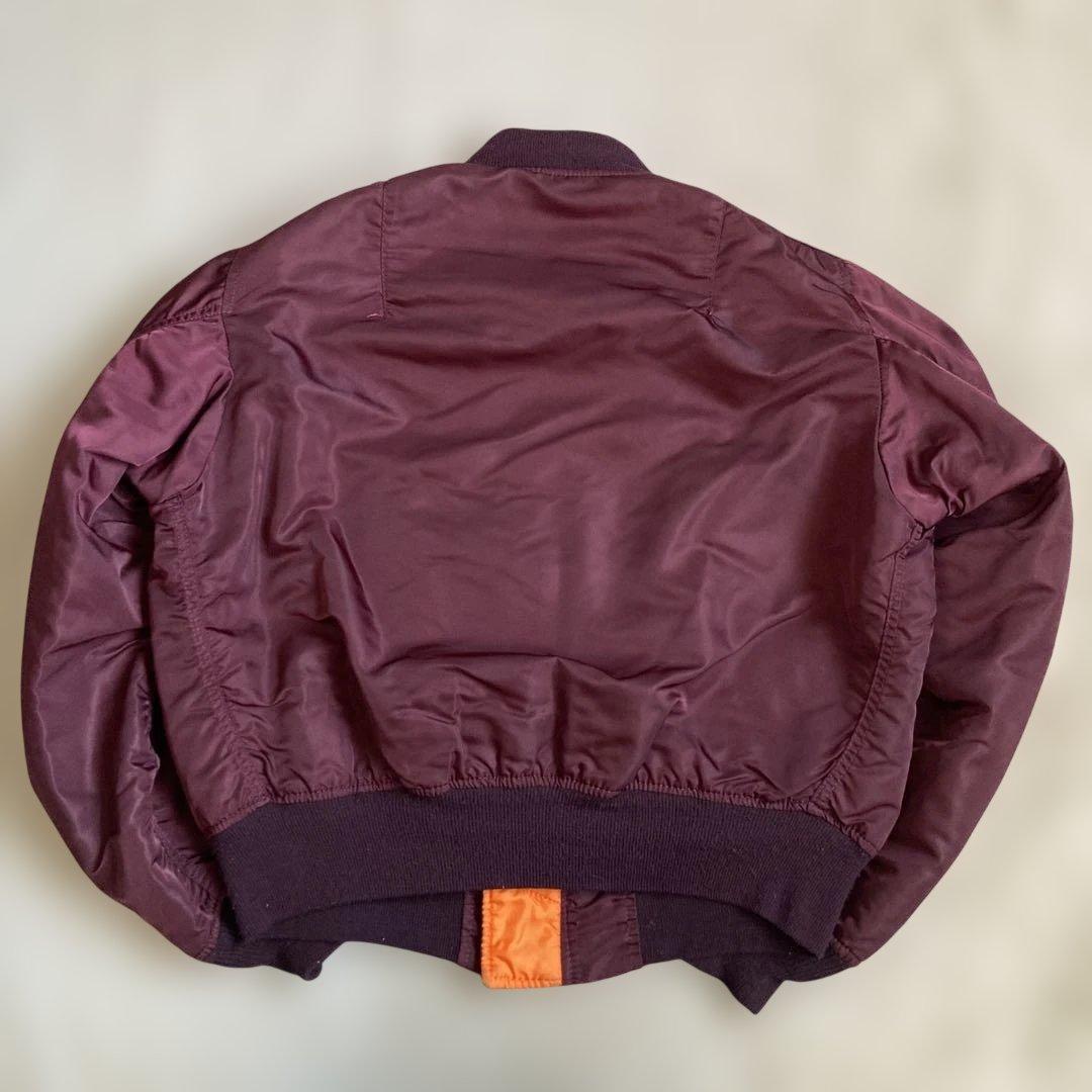《希少カラー》80s USA製 ALPHA MA-1 L ヴィンテージ ボルドー