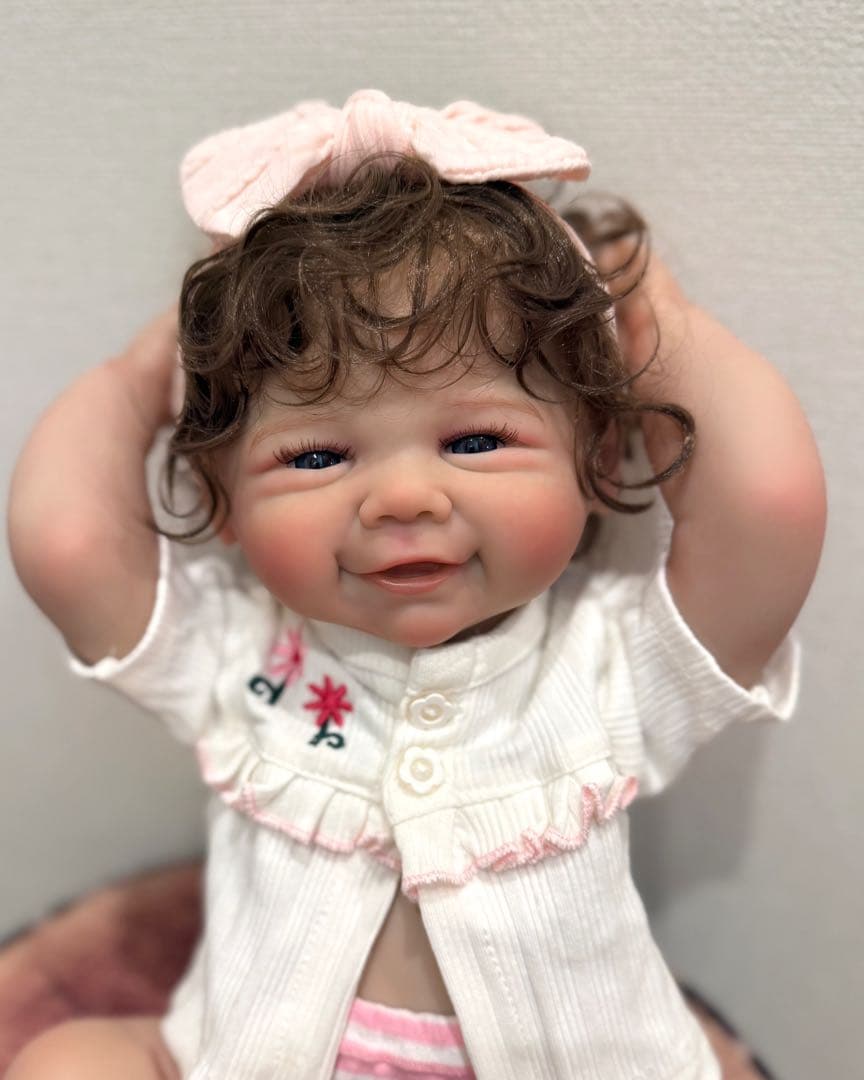 ★新品★リボーンドール フルボディー 天使の笑顔のベビーちゃん❷45cm 女の子 ☆新品☆リボーンドール フルボディー 天使の笑顔のベビーちゃん45cm