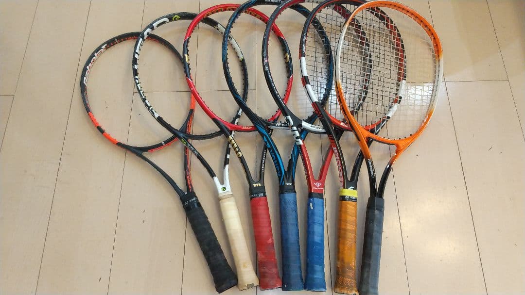 【まとめ売り】各種メーカーテニスラケット7本 MIZUNO（ミズノ） ソフトテニス 初心者向けセット ラケット テクニクス