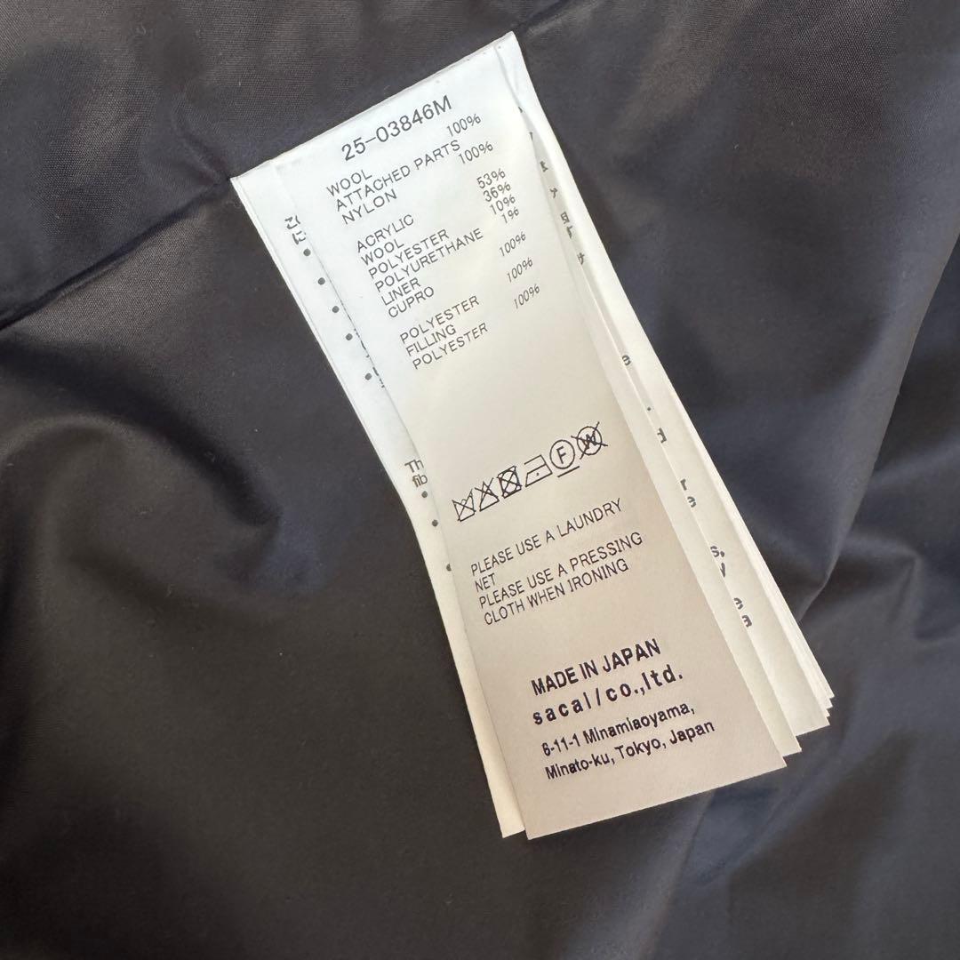 25aw sacai Wool Melton Blouson サイズ2