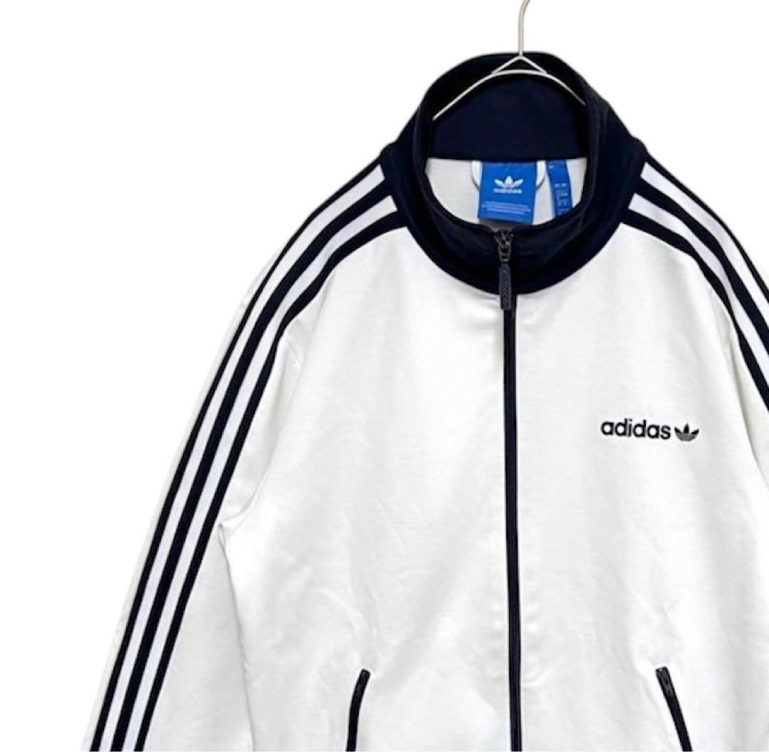 【超人気‼️】adidasベッケンバウアージャージ L 白 濃紺 在原みゆ紀 古着 ◇在原みゆ紀／同型・同色／極美◇ 70s西ドイツ時代 アディダス