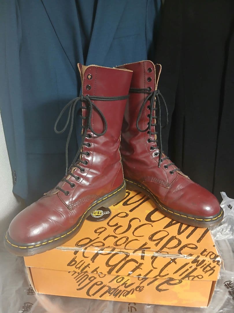 Dr.Martens　茶芯　英国製　70~80s ドクターマーチン 英国製 ヴィンテージ 1460 8ホールブーツ メイドイン