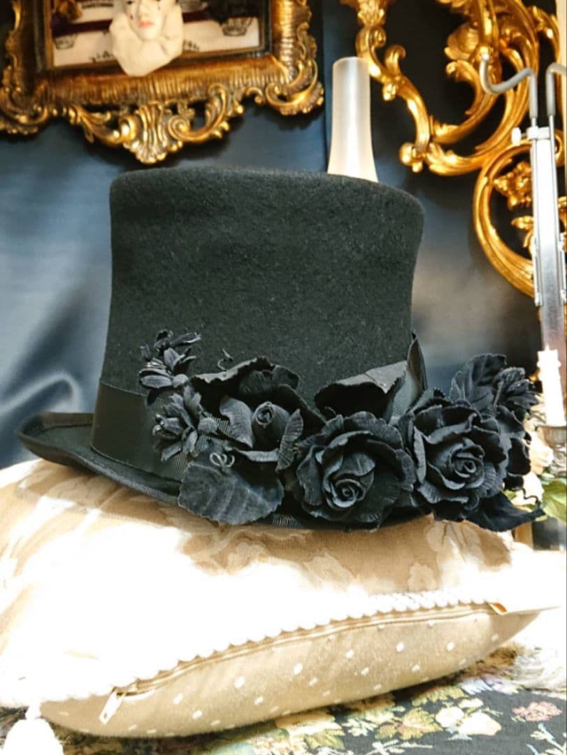 【完全処分☆】ヴィクトリアンメイデン 初期 ローズ シルクハット 未使用 Victorian maiden （ヴィクトリアンメイデン）の古着 ロリィタ美品