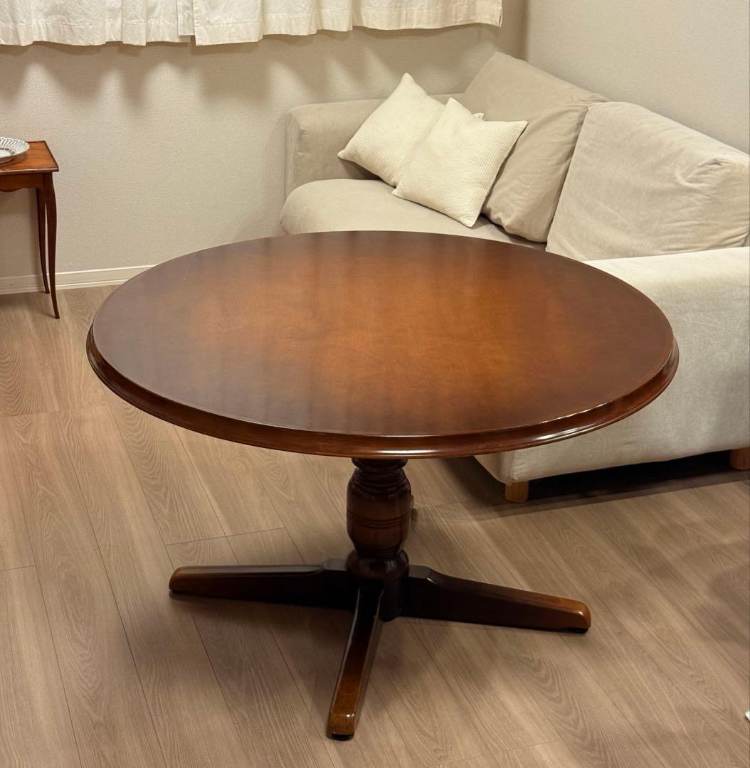 飛騨産業 HIDA キツツキマーク ダイニングテーブル　ラウンド 飛騨産業 / HIDA キツツキ ラウンド ダイニングテーブル ヴィンテージ