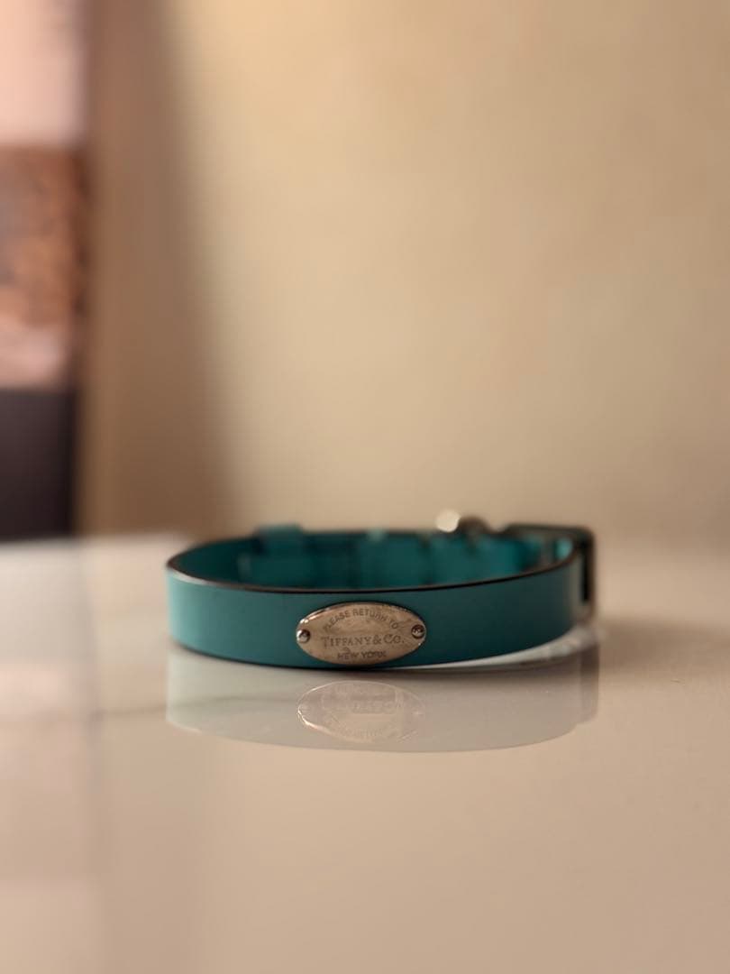 Tiffany ティファニーレザー 首輪ドッグカラーペット TIFFANY&Co.（ティファニー） 新古品 ペットカラー ペット用 犬用 首輪