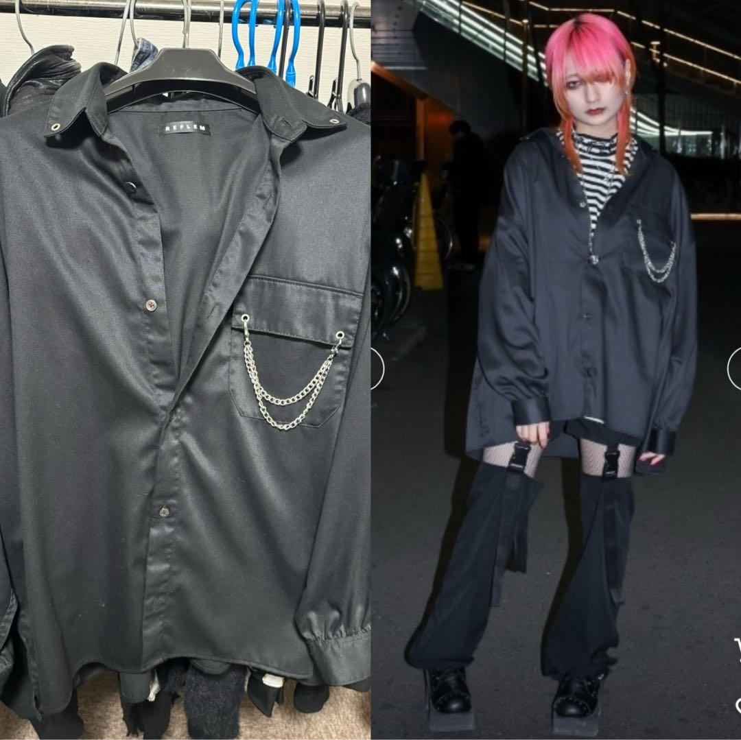 00s REFLEM、TRAVAS TOKYO チェーン付きシャツ、地雷系、V系 シャツ | アクロトーキョー。
