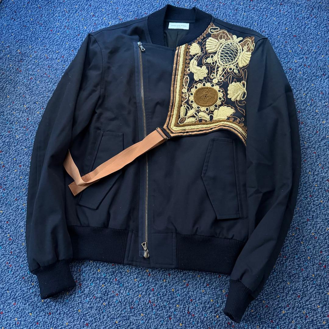 dries van noten 15ss エンブロイダリージャケット 46 DRIES VAN NOTEN Vermont embellished wool-blend bomber jacket