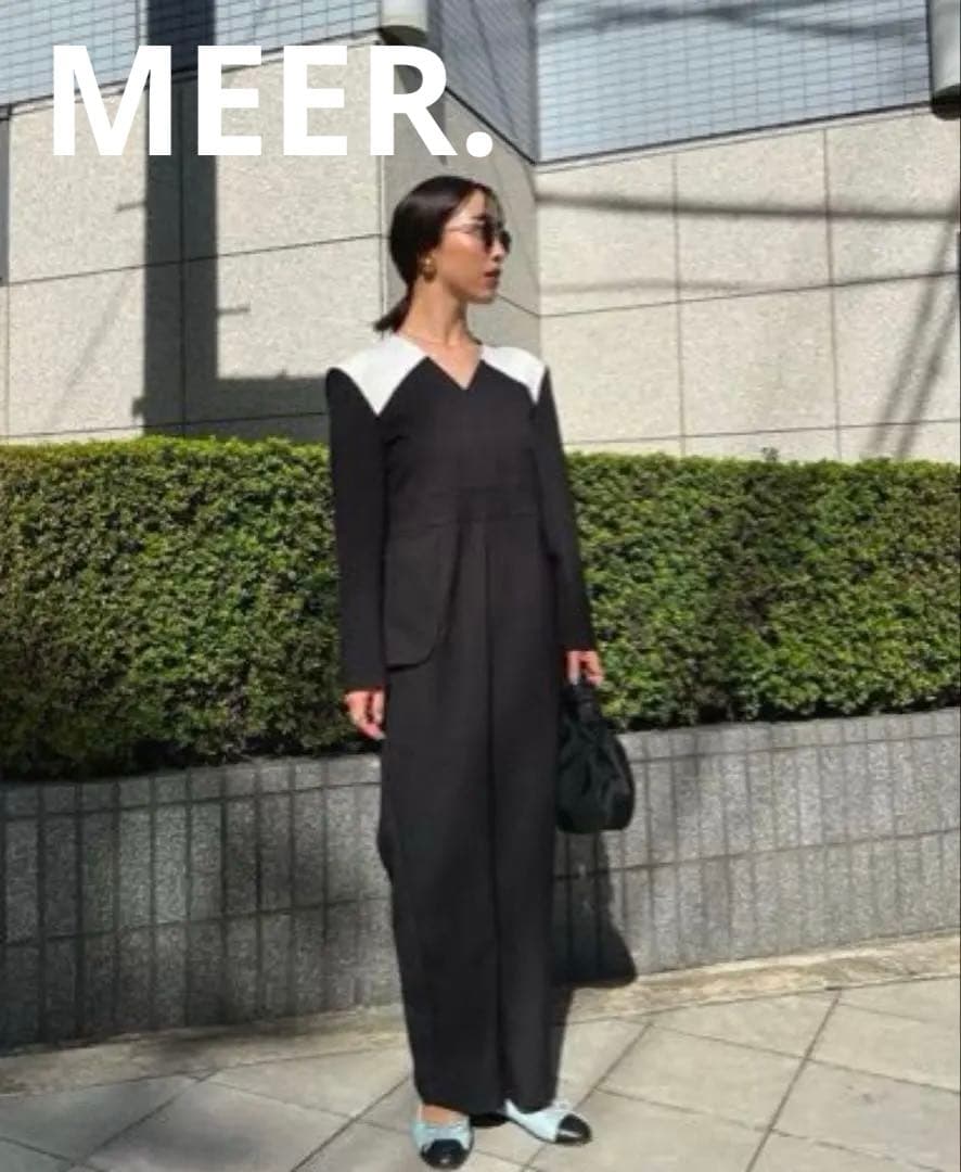 MEER. V NECK JUMP SUIT ブラック Honnete “V Neck Jumpsuit” - Tribeca（トライベカ）｜島根県松江市